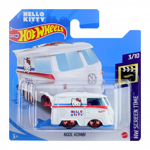 Машинка Базова Hot Wheels Volkswagen Kool Kombi Hello Kitty Screen Time 1:64 GRX94 White