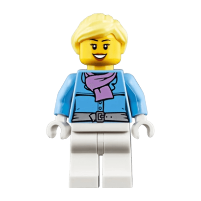 Фигурка Lego People 973pb3311 Female White Legs Parka with Medium Lavender Scarf City hol126 1 Б/У - Retromagaz