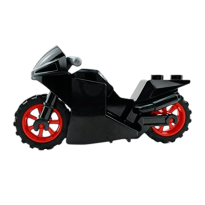 Транспорт Lego Мотоцикл Sport Bike 18895c07 6108553 6203730 6104030 6298539 Black Б/У - Retromagaz