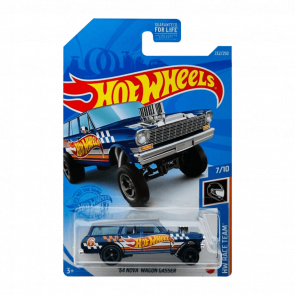 Машинка Базова Hot Wheels '64 Nova Wagon Gasser Super Treasure Hunt STH Race Team 1:64 GTD06 Blue