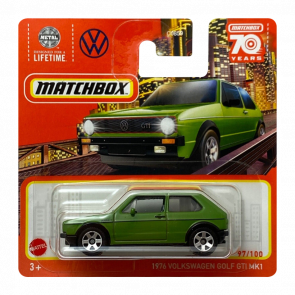 Машинка Большой Город Matchbox 1976 Volkswagen Golf GTI MK1 Metro 1:64 HLC96 Green - Retromagaz