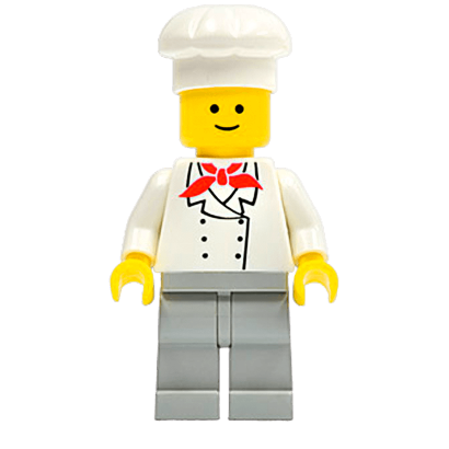 Фигурка Lego People 973px3 Chef Light Gray Legs City chef004 Б/У - Retromagaz