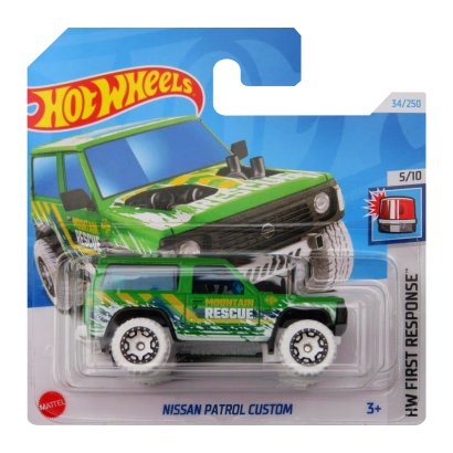 Машинка Базова Hot Wheels Nissan Patrol Custom First Response 1:64 HTC89 Green - Retromagaz