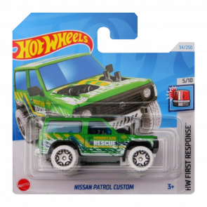 Машинка Базовая Hot Wheels Nissan Patrol Custom First Response 1:64 HTC89 Green - Retromagaz