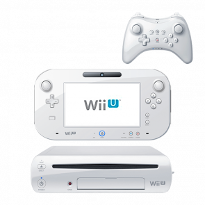 Набір Консоль Nintendo Wii U Модифікована 96GB White + 10 Вбудованих Ігор Б/У  + Геймпад Бездротовий RMC Pro Controller Новий