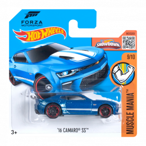 Машинка Базовая Hot Wheels '16 Camaro SS Forza Motorsport Muscle Mania 1:64 DHP14 Metallic Blue - Retromagaz