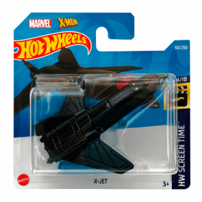 Машинка Базова Hot Wheels Marvel X-Men X-Jet Screen Time 1:64 HCT54 Black - Retromagaz