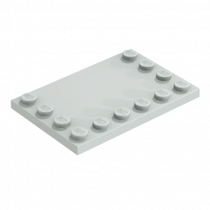 Плитка Lego Модифицированная Studs on Edges 4 x 6 6180 4211838 Light Bluish Grey 4шт Б/У - Retromagaz