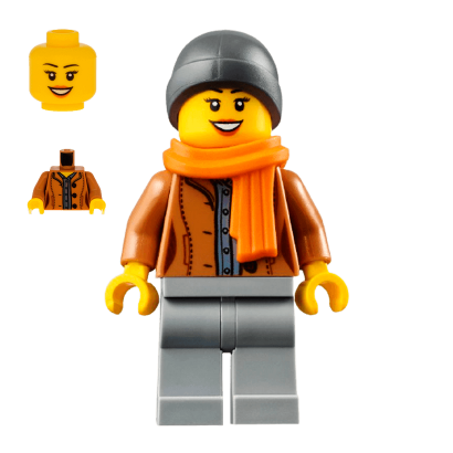 Фігурка Lego Recreation 973pb3164 Customer Female Medium Nougat Jacket City cty1085 Б/У - Retromagaz