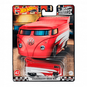 Машинка Premium Hot Wheels Volkswagen Drag Bus Boulevard 1:64 HCR15 Red - Retromagaz