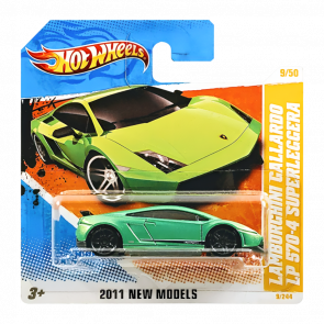 Машинка Базова Hot Wheels Lamborghini Gallardo LP 570-4 Superleggera 2011 New Models 1:64 T9679 Green - Retromagaz