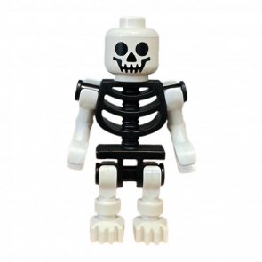 Фигурка Lego Lion Knights Skeleton Bent Arms Horizontal Grip Black Torso Castle gen099 2 Б/У - Retromagaz