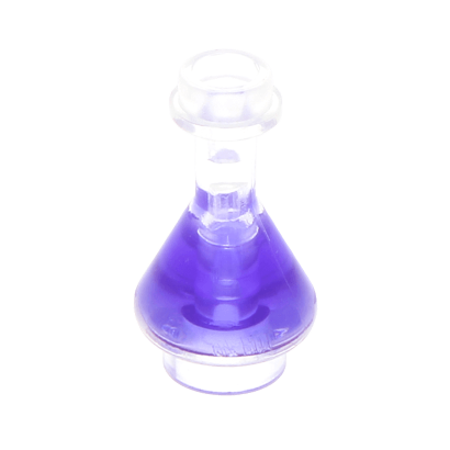 Посуда Lego Bottle Erlenmeyer Flask with Trans-Purple 93549pb02 6020397 6199071 6245206 Trans Clear Б/У - Retromagaz