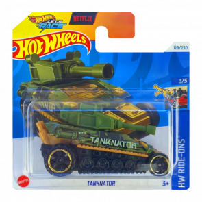 Машинка Базова Hot Wheels Tanknator Netflix Ride-Ons 1:64 HTC39 Green - Retromagaz