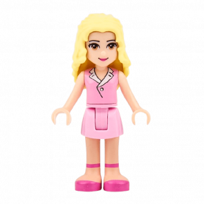 Фигурка Lego Girl Marie Bright Pink Skirt Friends frnd013 Б/У