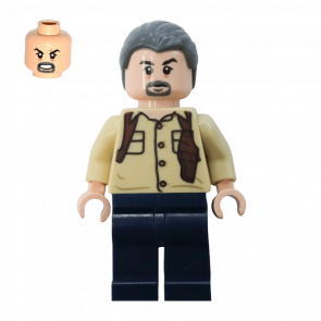 Фигурка Lego Jurassic World Vic Hoskins Dark Bluish Gray Hair Films jw008 Б/У