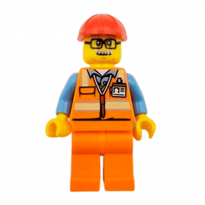 Lego Фигурка City Construction Worker Строитель 4 twn346 1 Ориг Б/У О - Retromagaz