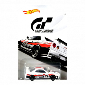 Тематическая Машинка Hot Wheels Nissan Skyline GT-R (R34) Gran Turismo 1:64 FKF27 White - Retromagaz