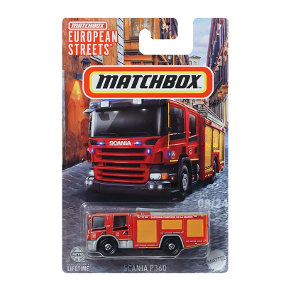 Тематическая Машинка Matchbox Scania P 360 European Streets 1:64 HVV05/HVV33 Red - Retromagaz