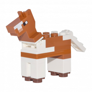 Фігурка Lego Minecraft Horse Dark Orange White Spots on Nose Brick Built Games minehorse01 Б/У