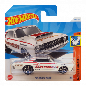 Машинка Базовая Hot Wheels '68 Dodge Dart Gassers 1:64 HTC57 White - Retromagaz