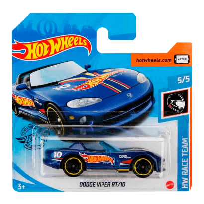 Машинка Базова Hot Wheels Dodge Viper RT/10 Treasure Hunts Race Team 1:64 GHD75 Blue - Retromagaz