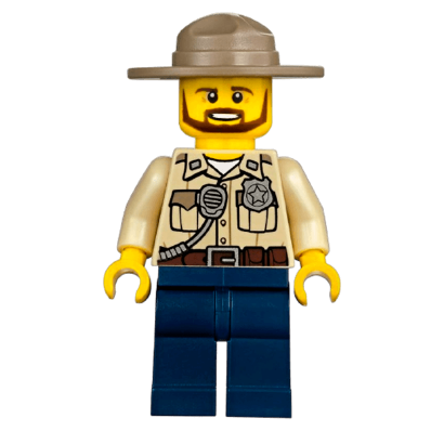 Фігурка Lego Police 973pb1904 Swamp Officer Shirt Dark Tan Hat City cty0517 Б/У - Retromagaz