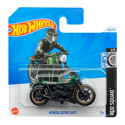 Машинка Базова Hot Wheels Honda CB750 Cafe Rod Squad 1:64 HTC61 Black - Retromagaz