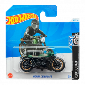 Машинка Базовая Hot Wheels Honda CB750 Cafe Rod Squad 1:64 HTC61 Black - Retromagaz