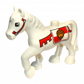 Фігурка Lego Animals Horse with Saddle Duplo 1376pb03 White Б/У - Retromagaz