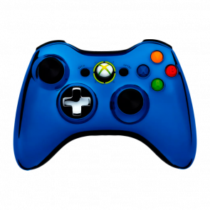 Геймпад Беспроводной Microsoft Xbox 360 Chrome Series Blue Б/У - Retromagaz