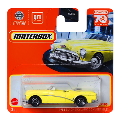 Машинка Большой Город Matchbox 1953 Buick Skylark Convertible Metro 1:64 HLD40 Yellow - Retromagaz