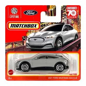 Машинка Большой Город Matchbox 2021 Ford Mustang Mach-E Metro 1:64 HLC84 Grey - Retromagaz