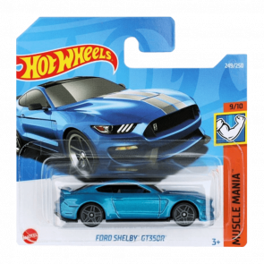 Машинка Базовая Hot Wheels Ford Shelby GT350R Muscle Mania 1:64 HCW36 Blue - Retromagaz