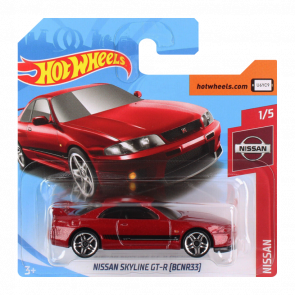 Машинка Базова Hot Wheels Skyline GT-R (BCNR33) Nissan 1:64 FYD17 Red - Retromagaz