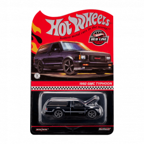 Машинка Premium Hot Wheels 1992 GMC Typhoon Red Line Club RLC 1:64 HWF06 Black - Retromagaz