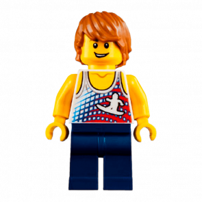 Фігурка Lego People 973pb0997 Surfer City twn314 Б/У