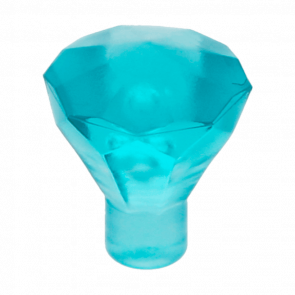 Скала Lego Драгоценность Jewel 24 Facet 1 x 1 30153 28556 4119482 6247792 Trans-Light Blue 20шт Б/У