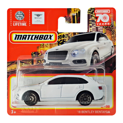 Машинка Большой Город Matchbox '18 Bentley Bentayga Metro 1:64 HLC97 White - Retromagaz