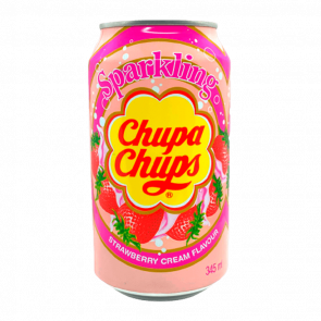 Напиток Chupa Chups Strawberry & Cream Flavour 345ml - Retromagaz