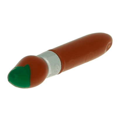 Мистецтво Lego Paint Brush with Silver Ring and Green Tip 93552pb01 4615250 6047551 Reddish Brown 2шт Б/У - Retromagaz