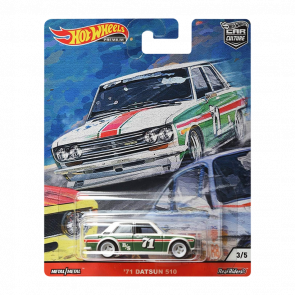 Машинка Premium Hot Wheels '71 Datsun 510 Door Slammers 1:64 GJP77 White - Retromagaz