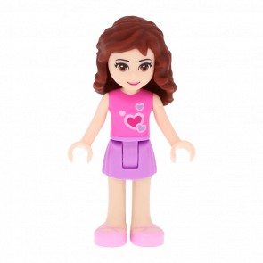 Фігурка Lego Girl Olivia Medium Lavender Skirt Friends frnd017 Б/У