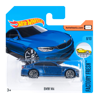 Машинка Базова Hot Wheels BMW M4 Factory Fresh 1:64 DTX57 Dark Blue - Retromagaz