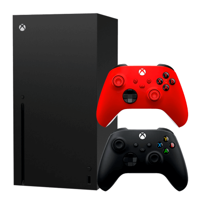 Набір Консоль Microsoft Xbox Series X 1TB Black Новий  + Геймпад Бездротовий Controller Pulse Red - Retromagaz