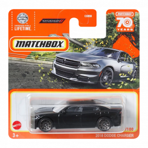 Машинка Велике Місто Matchbox 2018 Dodge Charger Highway 1:64 HLD13 Black - Retromagaz