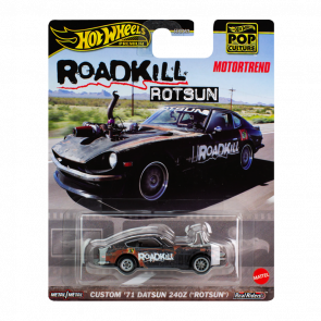 Машинка Premium Hot Wheels Custom '71 Datsun 240Z Roadkill Rotsun Pop Culture 1:64 HKC37 Black - Retromagaz