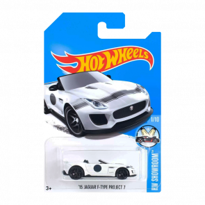 Машинка Базова Hot Wheels '15 Jaguar F-Type Kmart Exclusive Showroom 1:64 FBJ21 White - Retromagaz