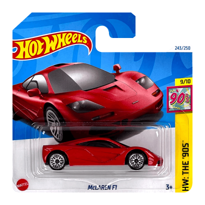 Машинка Базовая Hot Wheels McLaren F1 The `90S 1:64 HTB11 Red - Retromagaz