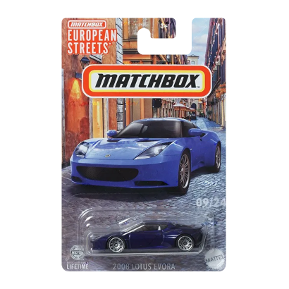 Тематическая Машинка Matchbox 2008 Lotus Evora European Streets 1:64 HVV05/HVV28 Blue - Retromagaz